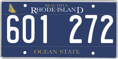 RI license plate 601272