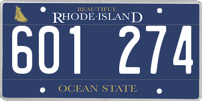 RI license plate 601274