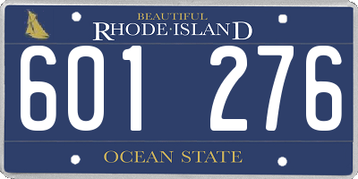 RI license plate 601276