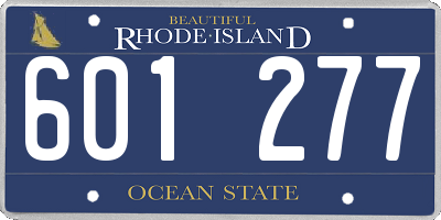 RI license plate 601277