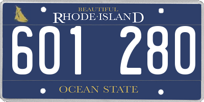 RI license plate 601280