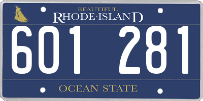 RI license plate 601281