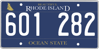 RI license plate 601282