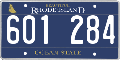 RI license plate 601284