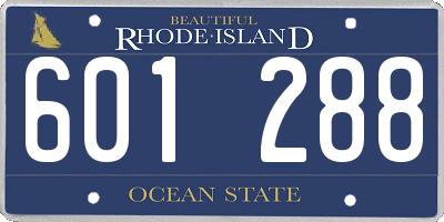 RI license plate 601288