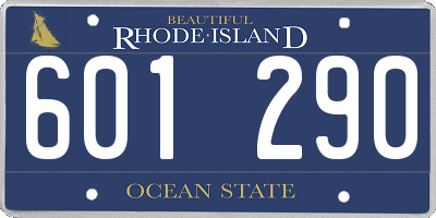 RI license plate 601290
