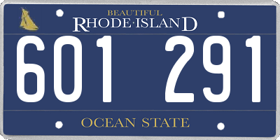 RI license plate 601291
