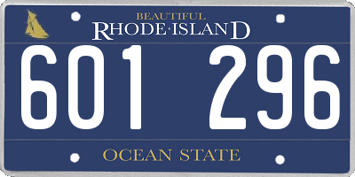 RI license plate 601296
