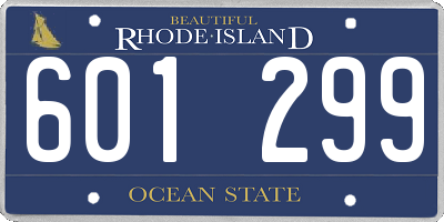 RI license plate 601299