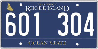 RI license plate 601304