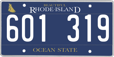 RI license plate 601319