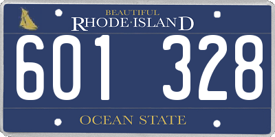 RI license plate 601328
