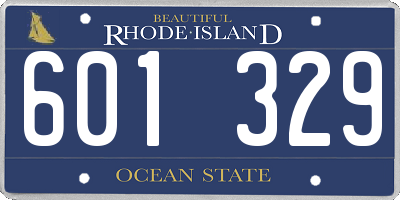 RI license plate 601329