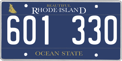 RI license plate 601330