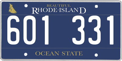 RI license plate 601331