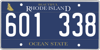 RI license plate 601338