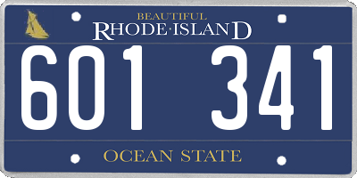RI license plate 601341