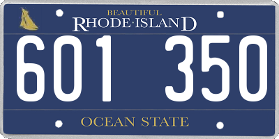 RI license plate 601350