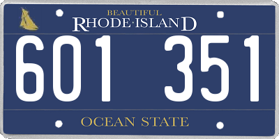 RI license plate 601351
