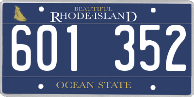RI license plate 601352