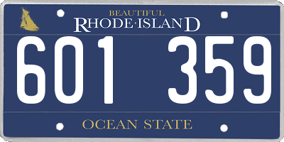 RI license plate 601359