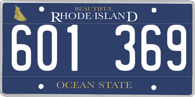RI license plate 601369