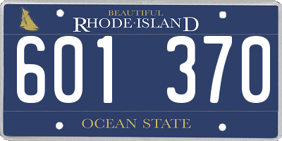 RI license plate 601370