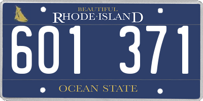 RI license plate 601371