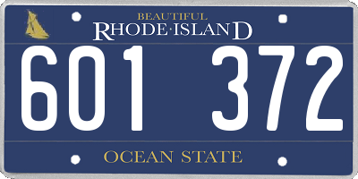RI license plate 601372