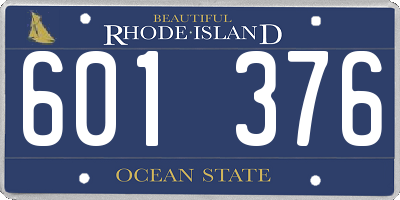 RI license plate 601376