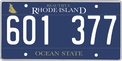 RI license plate 601377