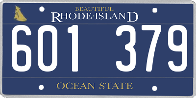 RI license plate 601379