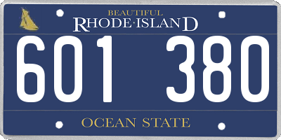 RI license plate 601380