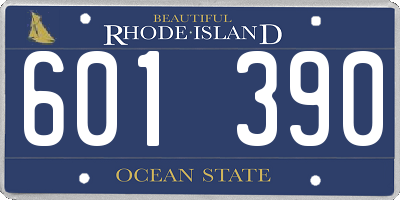 RI license plate 601390
