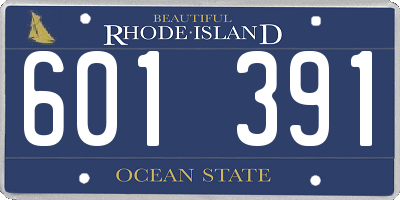 RI license plate 601391