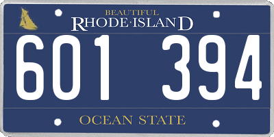 RI license plate 601394
