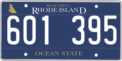 RI license plate 601395