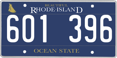 RI license plate 601396