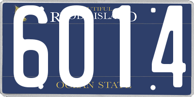 RI license plate 6014