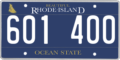RI license plate 601400