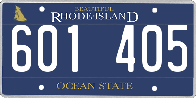 RI license plate 601405