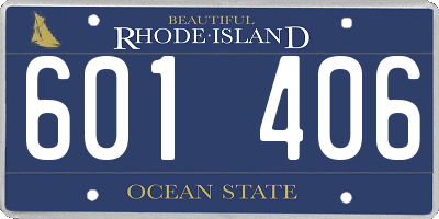 RI license plate 601406