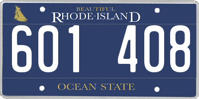 RI license plate 601408