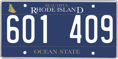 RI license plate 601409