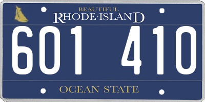RI license plate 601410