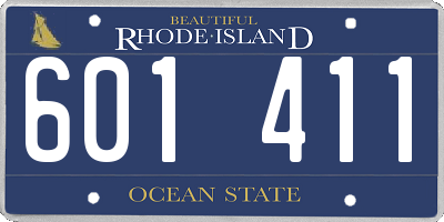RI license plate 601411