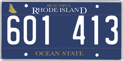 RI license plate 601413