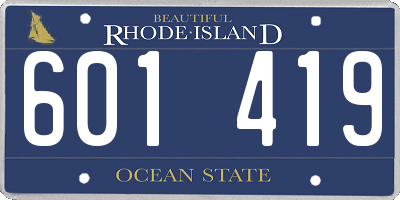 RI license plate 601419
