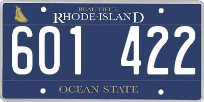 RI license plate 601422