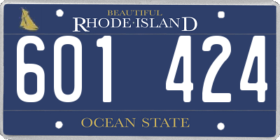 RI license plate 601424